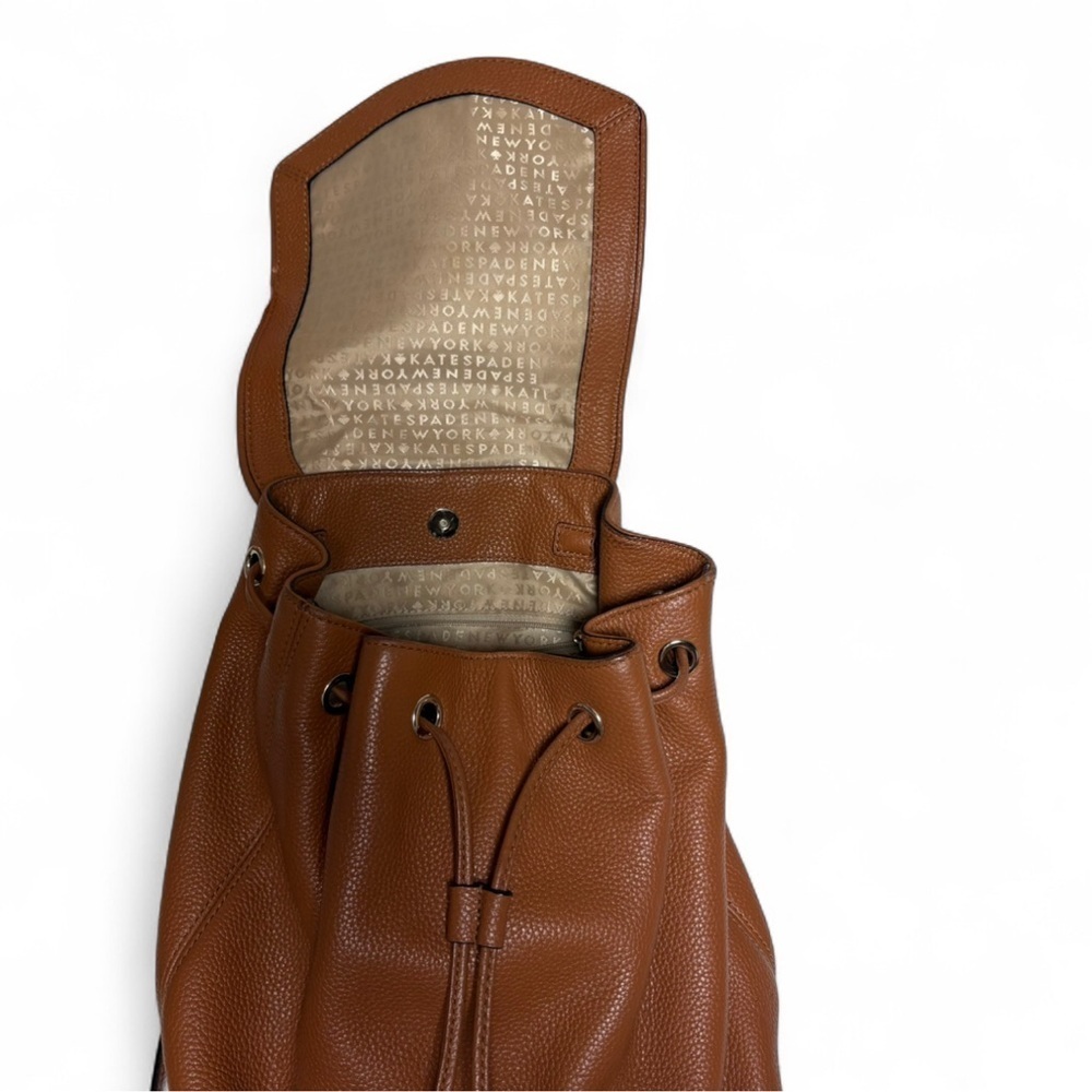 Kate Spade Brown Pebbled Leather Small Backpack Purse - Picture 5 of 8